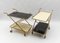 Mid-Century Modern Brass and Glass Serving Carts, 1950s, Set of 2, Image 3