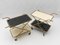 Mid-Century Modern Brass and Glass Serving Carts, 1950s, Set of 2 7