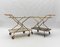 Mid-Century Modern Brass and Glass Serving Carts, 1950s, Set of 2, Image 5