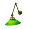 Messing Wandlampen mit Grünem Glas Lampenschirm, 2 . Set 2