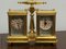 Double Carriage Clock & Barometer with Decorated Porcelain Panels and Key 3