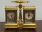 Horloge et baromètre à double chariot avec panneaux en porcelaine décorés avec clé 3