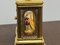 Reloj y barómetro de doble carro con paneles de porcelana decorados con llave, Imagen 5