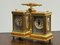 Double Carriage Clock & Barometer with Decorated Porcelain Panels and Key 11