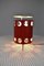 Lámpara de mesa francesa Java en rojo atribuida a Mathieu Matégot, años 1953, Imagen 10