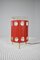 Lámpara de mesa francesa Java en rojo atribuida a Mathieu Matégot, años 1953, Imagen 7