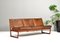 Fd130 Teak Sofa in Cognac Leather Peter Hvidt for France & Søn / France & Daverkosen, Denmark, 1950s 6