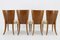 Vintage H-214 Dining Chairs by Jindrich Halabala for Up Závody, 1950s, Set of 4 7