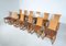 Mid-Century Modern Italian Wood and Leather Chairs, 1950s, Set of 12 2