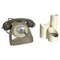 Italienisches Mid-Century Sip Telefon mit Hörerhalter Spieluhr von Siemens, 1960er, 2er Set 1