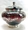 Bohemian Silver Edging Hand-Crafted Glass Punch Bowl with Lid, 1900s 2