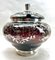 Bohemian Silver Edging Hand-Crafted Glass Punch Bowl with Lid, 1900s, Image 2