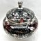 Punch Bowl in vetro bohémien con coperchio in argento, inizio XX secolo, Immagine 3