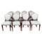 Vintage Hepplewhite Revival Shield Back Dining Chairs, 1960s, Set of 12, Image 1