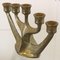 Vintage Brutalist Brass Candleholder from Horst Dalbeck 4