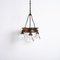 Copper Ring Chandelier with Prismatic Holophane Glass Shades by GEC, 1920s 11