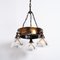 Copper Ring Chandelier with Prismatic Holophane Glass Shades by GEC, 1920s 16