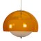 Lampe à Suspension Ball Orange et Blanche, 1970s 3