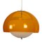 Orange and White Ball Pendant Lamp, 1970s 3