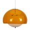 Lampe à Suspension Ball Orange et Blanche, 1970s 1