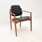 Fauteuil Vintage en Teck et Cuir par Arne Vodder, Danemark, 1960 1