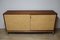 Vintage Sideboard aus Mahagoni & Raphia von Florence Knoll, 1970 1