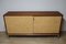 Vintage Sideboard in Mahogany and Raphia by Florence Knoll, 1970 1