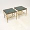 Tables d'Appoint Vintage en Laiton et en Marbre, France, 1970, Set de 2 3