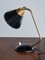 Lámpara de mesa vintage de latón y metal negro de Erik Wärnå, años 50, Imagen 5
