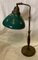 Lámpara de mesa italiana industrial de haya y latón, años 30, Imagen 1