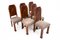 Art Deco Dining Table and Chairs, Poland, 1940s, Set of 7 15
