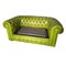 Vintage Green Buttoned Skai Chesterfield Sofa Bed 2