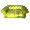 Vintage Green Buttoned Skai Chesterfield Sofa Bed, Image 4