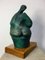 Stylized Mother and Child Bronzed Ceramic Sculpture, 1970s, Image 3