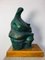 Stylized Mother and Child Bronzed Ceramic Sculpture, 1970s, Image 4