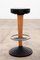 Bar Stools with Cast Iron Bases and Leather Seats, 1960s, Set of 7, Image 2