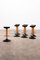 Bar Stools with Cast Iron Bases and Leather Seats, 1960s, Set of 7, Image 15