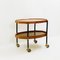 Vintage Metal, Brass and Teak Trolley from Bergonzi, Italy, 1950s 1