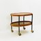 Vintage Metal, Brass and Teak Trolley from Bergonzi, Italy, 1950s 11