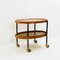 Vintage Metal, Brass and Teak Trolley from Bergonzi, Italy, 1950s, Image 11