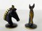 Bronze Horse Head Figurines by Hertha Baller, Austria, 1950s, Set of 2 2