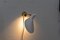Schweizer Mid-Century Wandlampe aus weißem Metall 3