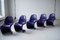 Danish Modern Violet Chairs by Verner Panton for Vitra, 1970s, Set of 5 1