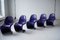 Danish Modern Violet Chairs by Verner Panton for Vitra, 1970s, Set of 5, Image 1