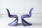 Chaises Panton Violettes Modernes par Verner Panton pour Vitra, Danemark, 1970s, Set de 5 12