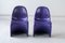 Danish Modern Violet Chairs by Verner Panton for Vitra, 1970s, Set of 5 6