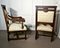 Large French Gothic Library Throne Chairs, Set of 2 4