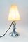 Lampe de Bureau Meissen en Porcelaine avec Abat-Jour en Tissu, Allemagne, 1950s 11