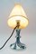 Lampe de Bureau Meissen en Porcelaine avec Abat-Jour en Tissu, Allemagne, 1950s 9