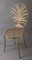 Goldener Wheat Chair von S. Salvadori, Florenz, 1960er 12